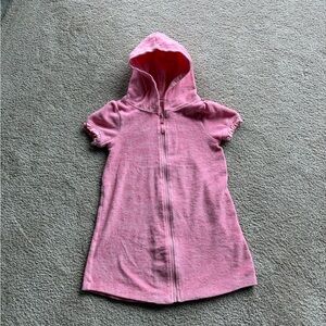 Ruffle Butts Pink Terry Swim Cover Up